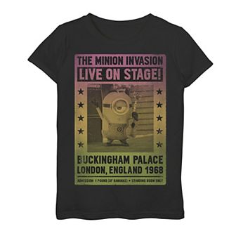 Girls 7-16 Despicable Me Minions Live On Stage Flyer Graphic Tee