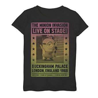 Girls 7-16 Despicable Me Minions Live On Stage Flyer Graphic Tee