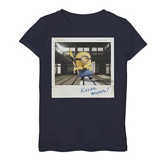 Girls 7-16 Despicable Me Minions Stuart Poloroid Moves Graphic Tee