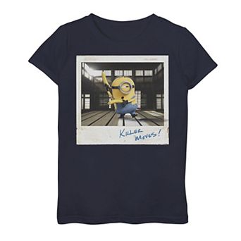 Girls 7-16 Despicable Me Minions Stuart Poloroid Moves Graphic Tee