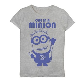 Girls 7-16 Despicable Me Minions Blue Bob Waving Graphic Tee