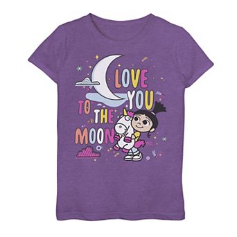 Girls 7-16 Despicable Me Minions Love You To The Moon Graphic Tee
