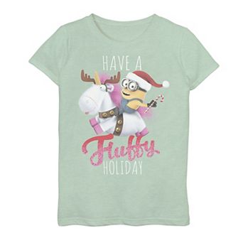 Girls 7-16 Despicable Me Minions A Fluffy Christmas Graphic Tee