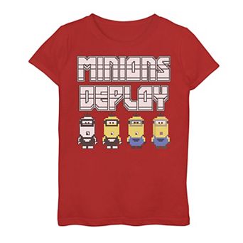 Girls 7-16 Despicable Me Minions Deploy 8-Bit Graphic Tee