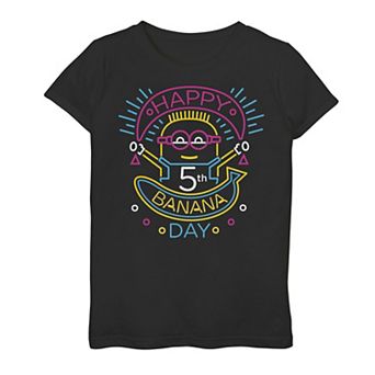 Girls 7-16 Despicable Me Minions Happy 5th Banana Day Graphic Tee