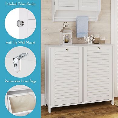 RiverRidge Home Ellsworth Double Tilt-Out Laundry Hamper