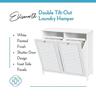 RiverRidge Home Ellsworth Double Tilt-Out Laundry Hamper