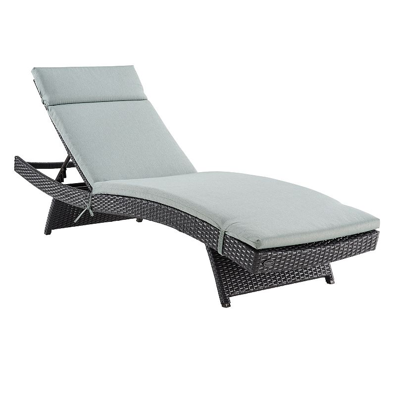 Crosley Biscayne Outdoor Wicker Chaise Lounge, Blue
