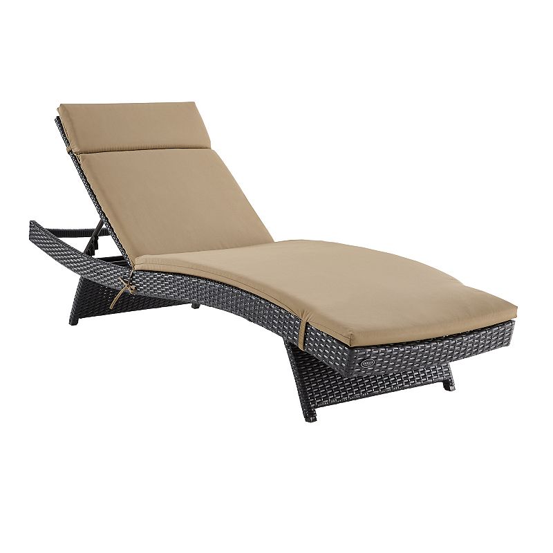 Crosley Biscayne Outdoor Wicker Chaise Lounge, Brown