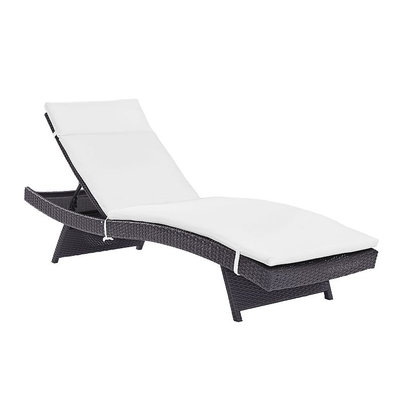 Crosley Biscayne Outdoor Wicker Chaise Lounge, White