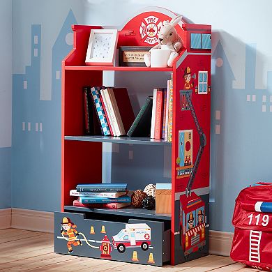 Kids Teamson Kids Little Fire Fighters 3-Shelf Bookcase