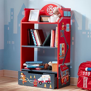 Kids Teamson Kids Little Fire Fighters 3-Shelf Bookcase