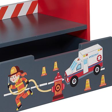 Kids Teamson Kids Little Fire Fighters 3-Shelf Bookcase