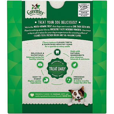Greenies Original Large Natural Dog Dental Care Chews Oral Health Dog Treats - 27-oz. Pack (17 Treats)