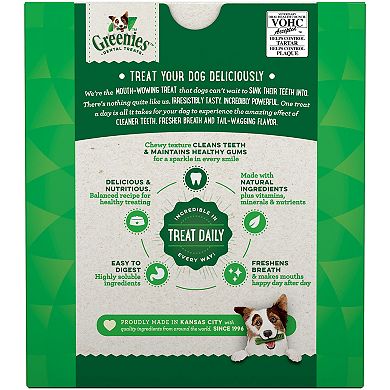 Greenies Original Petite Natural Dog Dental Care Chews Oral Health Dog Treats - 27-oz. Pack (45 Treats)