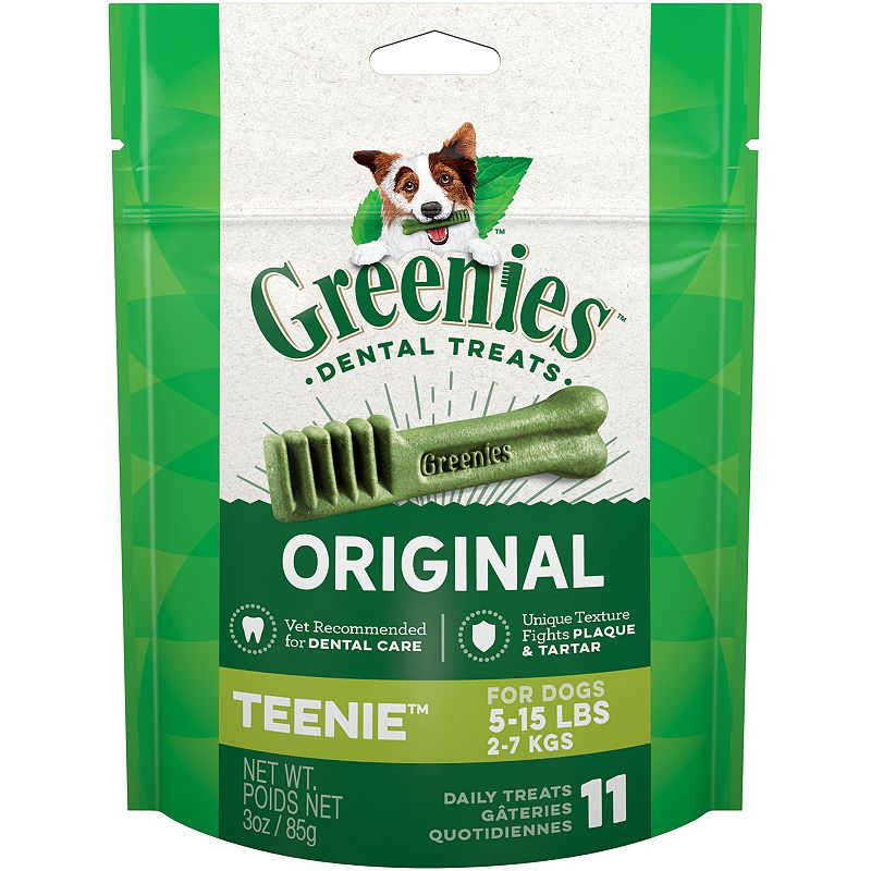 Greenies Original Teenie Natural Dog Dental Treats - 3-oz. Pack (11 Treats)