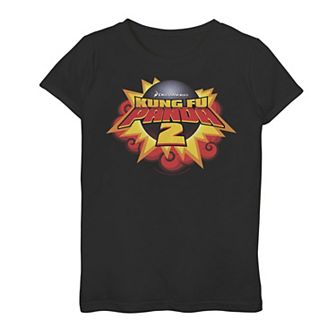Girls 7-16 Kung Fu Panda 2 Bomb Explosion Movie Logo Graphic Tee