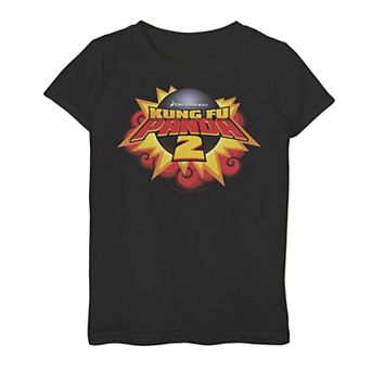 Girls 7-16 Kung Fu Panda 2 Bomb Explosion Movie Logo Graphic Tee