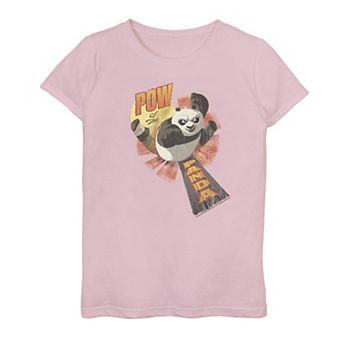 Girls 7-16 Kung Fu Panda Pow Of The Panda Action Pose Portrait Graphic Tee