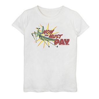 Girls 7-16 Kung Fu Panda Master Mantis Now You Must Pay Portrait Graphic Tee