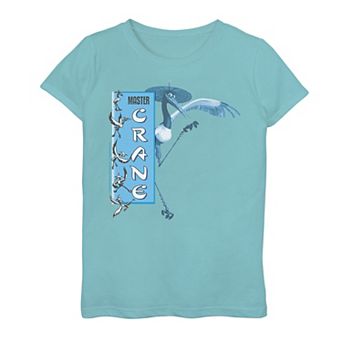 Girls 7-16 Kung Fu Panda Master Crane Action Pose Banner Graphic Tee