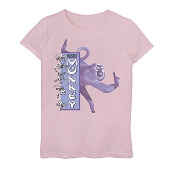 Girls 7-16 Kung Fu Panda Master Monkey Action Pose Banner Graphic Tee