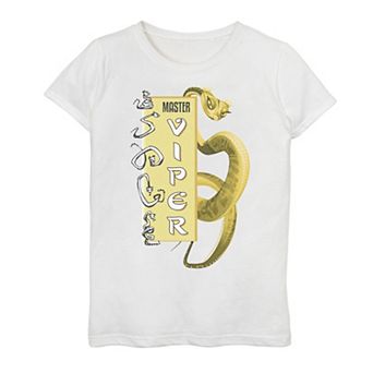 Girls 7-16 Kung Fu Panda Master Viper Action Pose Banner Graphic Tee