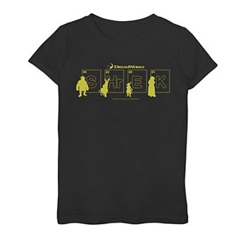 Girls 7-16 Shrek Periodic Table Silhouettes Graphic Tee