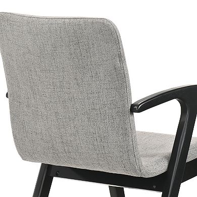 Armen Living Varde 2-Piece Mid-Century Upholstered Dining Chair Set