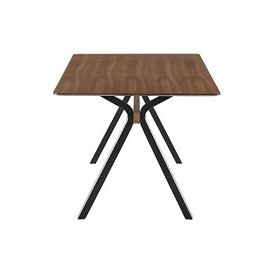 Armen Living Laredo 63-in. Mid-Century Modern Walnut Wood Dining Table