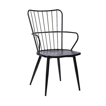 Armen Living Parisa High-Back Steel-Framed Side Chair