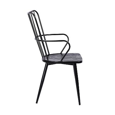 Armen Living Parisa High-Back Steel-Framed Side Chair