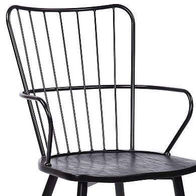 Armen Living Parisa High-Back Steel-Framed Side Chair