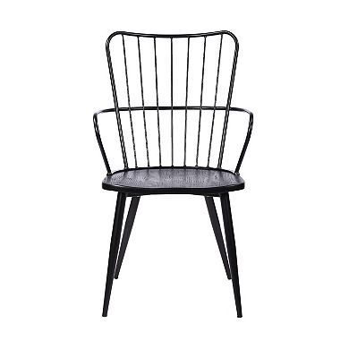 Armen Living Parisa High-Back Steel-Framed Side Chair