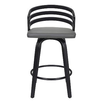 Armen Living Jayden Contemporary 26-in. Counter-Height Swivel Barstool