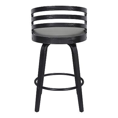 Armen Living Jayden Contemporary 26-in. Counter-Height Swivel Barstool