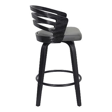 Armen Living Jayden Contemporary 26-in. Counter-Height Swivel Barstool