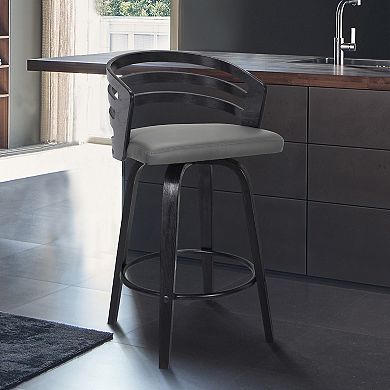 Armen Living Jayden Contemporary 26-in. Counter-Height Swivel Barstool