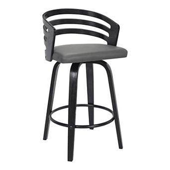Armen Living Jayden Contemporary 30-in. Bar Height Swivel Barstool