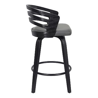 Armen Living Jayden Contemporary 30-in. Bar Height Swivel Barstool