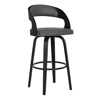 Armen Living Shelly Contemporary 26 in Counter-Height Swivel Barstool