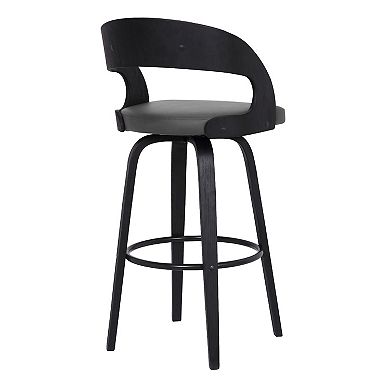Armen Living Shelly Contemporary 26-in. Counter-Height Swivel Barstool