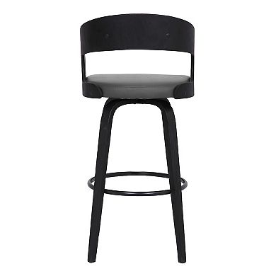 Armen Living Shelly Contemporary 26-in. Counter-Height Swivel Barstool