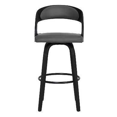 Armen Living Shelly Contemporary 26-in. Counter-Height Swivel Barstool