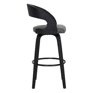 Armen Living Shelly Contemporary 26-in. Counter-Height Swivel Barstool
