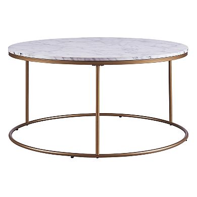 Teamson Home Marmo Round Coffee Table