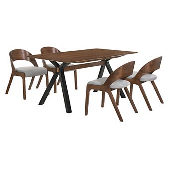 Armen Living Laredo & Polly 5 pc Dining Set