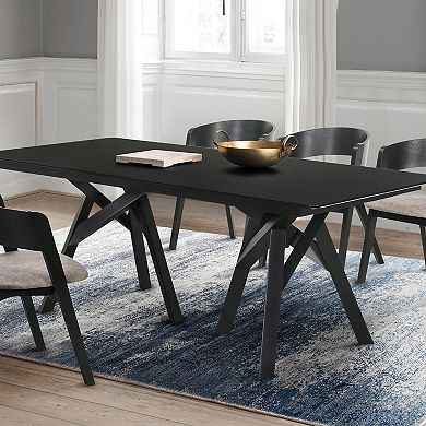 Armen Living Jackie 2-Piece Mid-Century Upholstered Dining Chair Set