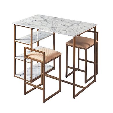 Teamson Home Marmo Dining Table 3-piece Set