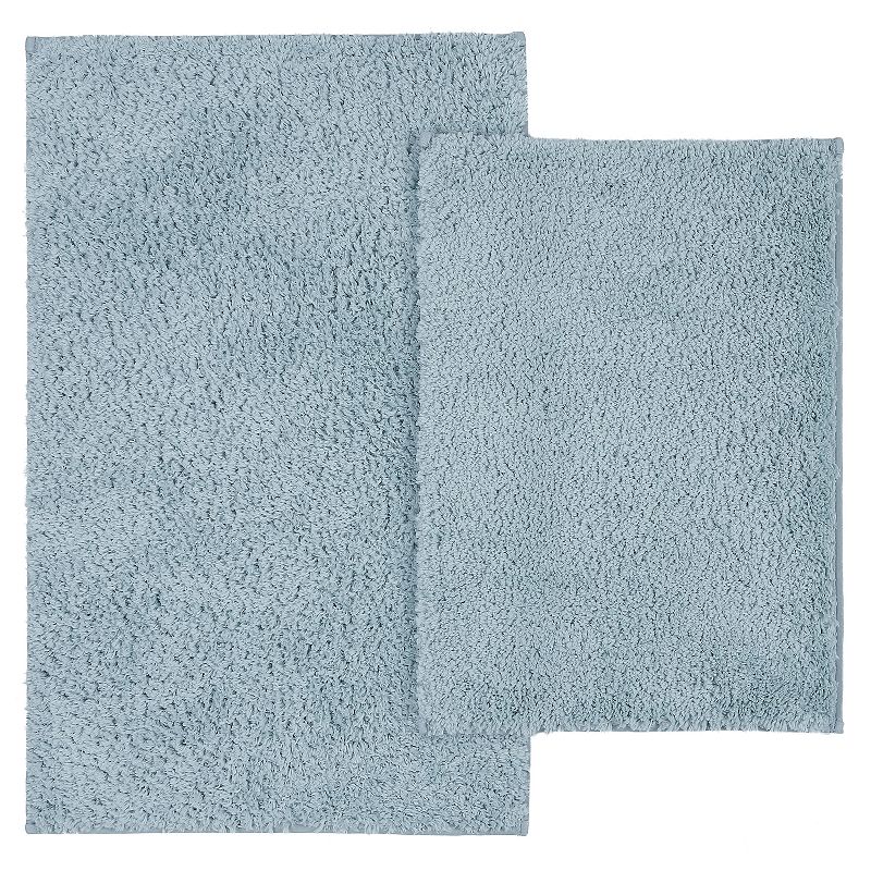 The Big One 2-pack Printed or Solid Bath Rug, Turquoise/Blue, 2 Pc Set